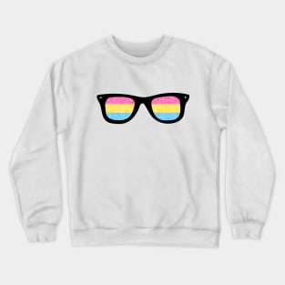 Pansexual Pride Flag Sun Glasses Design Crewneck Sweatshirt